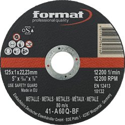 Rezný kotúč rovný pre oceľ 230x3 mm FORMAT