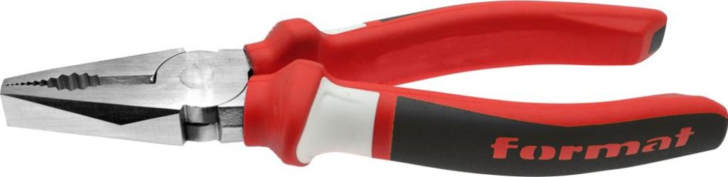 Kombinované kliešte leštené s 2-zložkovými rukoväťami 200 mm FORMAT