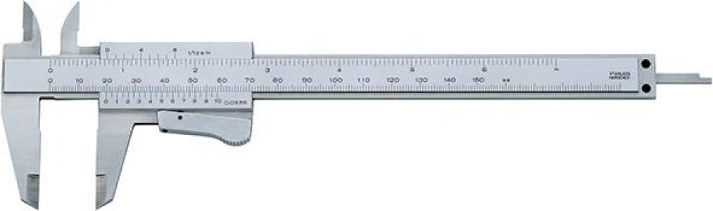 Vreckové posuvné meradlo bez paralaxnej chyby + nastavenie 150 mm 1/50 1/1000 FORTIS