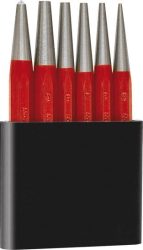 Sada priebojníkov 6-dielna v plastovom držiaku FORMAT