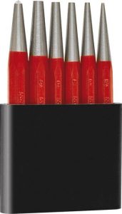 Sada priebojníkov 6-dielna v plastovom držiaku FORMAT