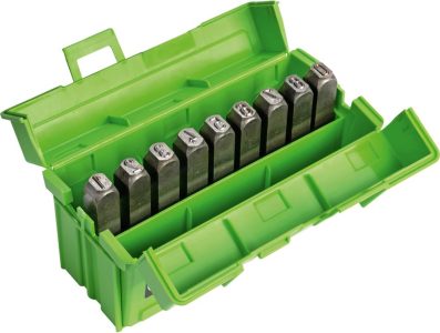 Sada razníc s číslami poniklovaná