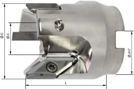 Nástrčná fréza D 80 mm Z5 pre VCGT220530 FORMAT