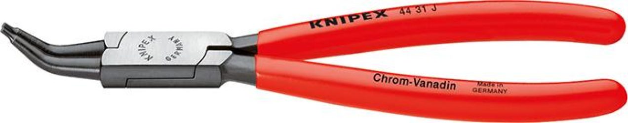 Kliešte na vnútorné poistné krúžky zahnuté pod uhlom 45°