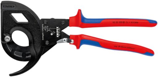Rezač káblov brunírovaný s račňou a 2-zložkovými rukoväťami 320 mm KNIPEX