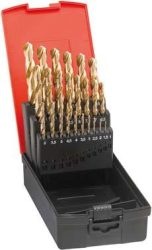 Sada špirálových vrtákov DIN338 HSS brúsený TiN typ N 1 – 13 mm FORMAT