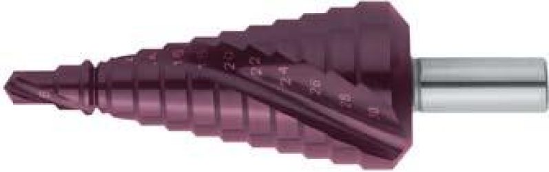 Vrták stupňovitý univerzálny HSS špirálové drážkovanie TiALN 7 – 40