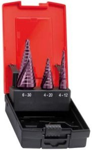 Sada stupňovitých vrtákov HSS TiALN špirálové drážkovanie 4 – 30 mm FORMAT