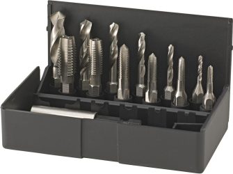 Sada bitov zárezový závitník M3 – M10 + Vrták špirálový + držiak bitov