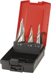 Sada bitov Vrták stupňovitý Universal HSS 4 – 12/4 – 20/6 – 30 mm
