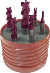 Sada dlhých stopkových fréz MTK TiAlN 6-dielna