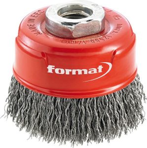 Hrncová kefa Longlife oceľ M14 vlnitá 80x mm FORMAT