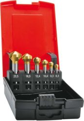 Sada kužeľových záhlbníkov HSS TiN 120° 6