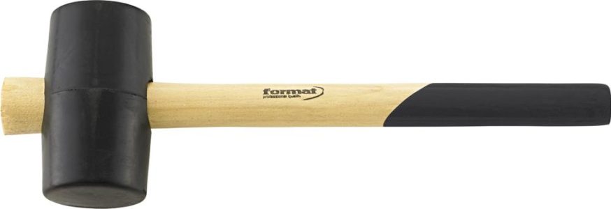 Gumové kompozitné kladivo veľkosť 4A 90 mm čierna farba FORMAT