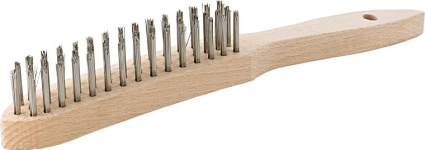 Ručná drôtená kefa nehrdzavejúca hladká 6-radová mm FORMAT