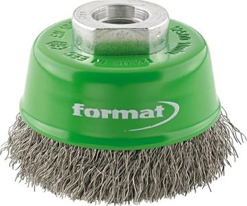 Hrncová kefa nerezová M14 vlnitá 80x mm FORMAT