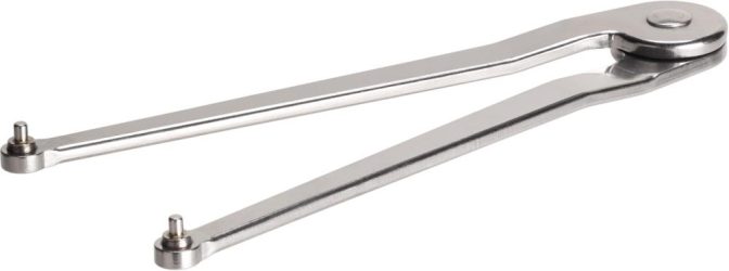 Kľúč s čelnými otvormi nastaviteľná ušľachtilá oceľ 11-60 mm/4 mm vodiaci čap AMF