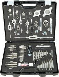 Sada nástrojov na rezanie závitov HSS 61-dielna M3-M12 EXACT