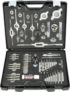 Sada nástrojov na rezanie závitov HSS 61-dielna M3-M12 EXACT