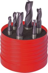 Súprava fréz so stopkou VHM dlhá TiAlN Z3 stopka HB 6-dielna 4/5/6/8/10/12mm FORMAT