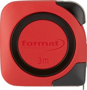 Vreckové meracie pásmo 3 m x 13 mm biela FORMAT