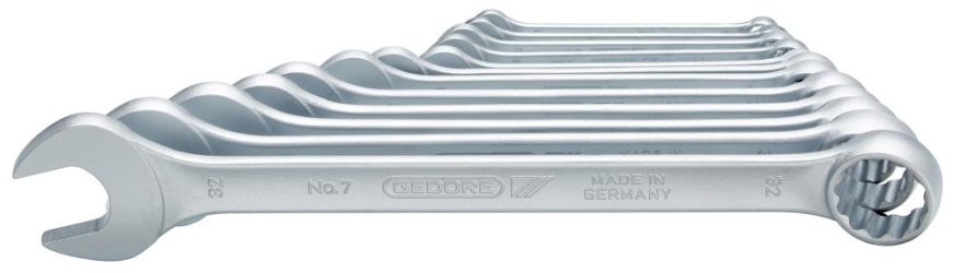 Sada kombinovaných očkových a vidlicových kľúčov DIN3113A 10-32 mm 12-dielna