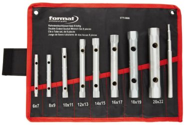 Súprava rúrkových nástrčných kľúčov 6 – 22 mm 9-dielna v oválnom puzdre FORMAT