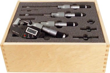 Strmeňový mikrometer IP65 digitálny v puzdre 0 – 100 mm FORMAT