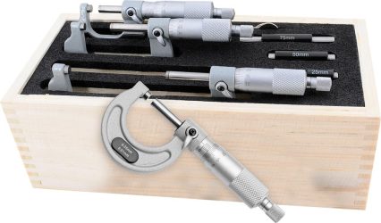 Sada strmeňových mikrometrov 0 – 100 mm FORTIS