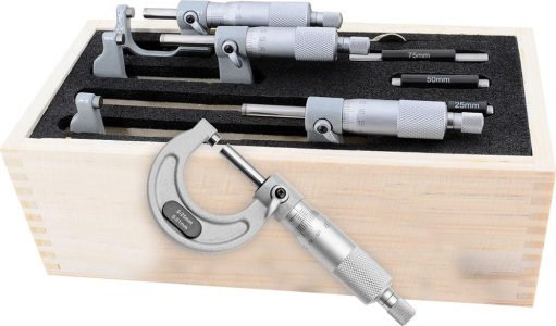 Sada strmeňových mikrometrov 0 – 100 mm FORTIS