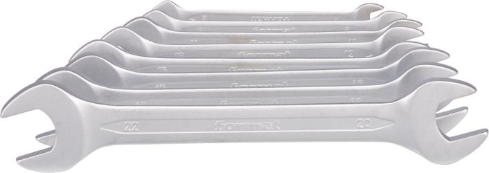 Súprava obojstranných kľúčov DIN3110 6 – 22 mm 8-dielna v lepenkovej škatuli FORMAT