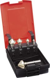 Sada kužeľových záhlbníkov DUO DIN335 HSSE tvar C valcová stopka 90° 6