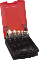 Sada kužeľových záhlbníkov DUO DIN335 HSSE tvar C stopka s 3 plochami 90° 6