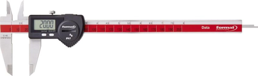 Digitálne posuvné meradlo s DATA Variable + výstupom dát + pravouhlým 200 mm FORMAT