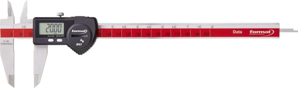 Digitálne posuvné meradlo s DATA Variable + výstupom dát + pravouhlým 200 mm FORMAT