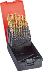 Sada špirálových vrtákov DIN338 HSS TiN-TIP 1