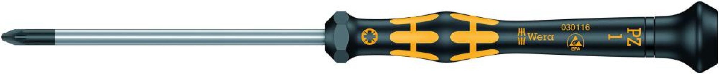 Skrutkovač pre elektroniku ESD PZ1x80 mm Wera