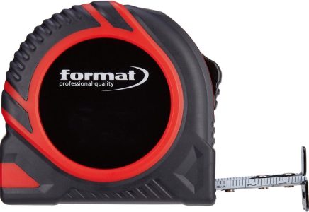 Vreckové meracie pásmo 8mx25 mm biele FORMAT