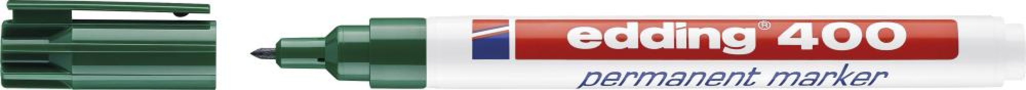 Permanentný značkovač č. 400 zelená farba edding
