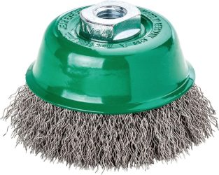 Hrncová kefa V4A M14 vlnitá 65x0