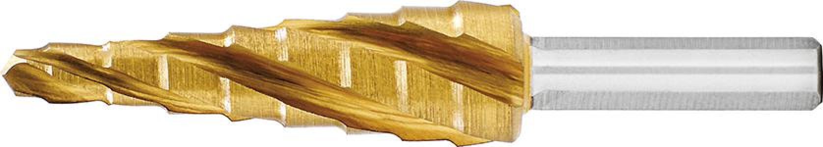 Vrták stupňovitý HSS TiN 4-násobná špirálová drážka 4 – 12 mm EXACT