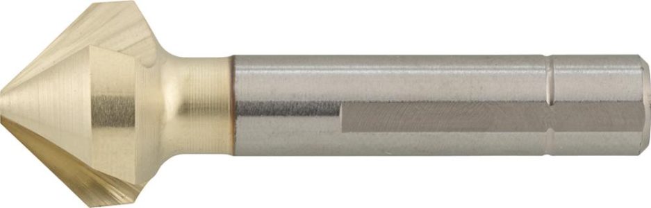 Kužeľový záhlbník DUO+ DIN335 HSSE tvar C 90° stopka s 3 plochami nerovn. rozstup 40 mm FORMAT GT