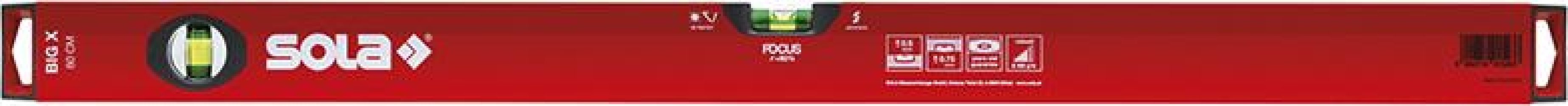 Vodováha LM Big X 80 cm práškovo lakovaná Sola