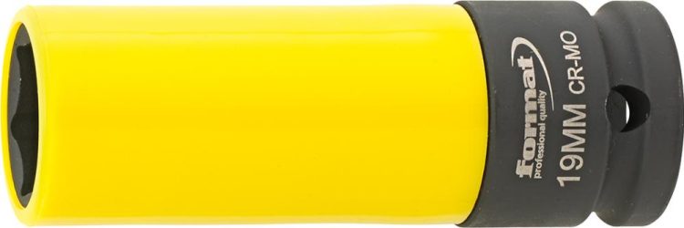 Silový adaptér pre nástrčné kľúče s plastovým puzdrom 1/2" 19 x 85 mm FORMAT