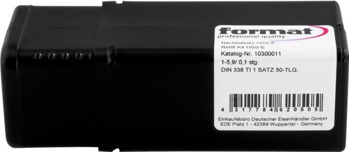 Dopĺňacia sada špirálových vrtákov DIN338 HSSE brús. typ N typ TI 1-13 mm FORMAT