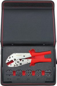 Sada krimpovacích klieští s výmennými vložkami 5-dielna FORMAT