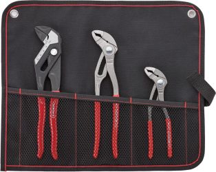 Sada klieští SIKO a kliešťových kľúčov 3-dielna v rolovacej taške FORMAT