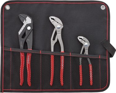 Sada klieští SIKO a kliešťových kľúčov 3-dielna v rolovacej taške FORMAT