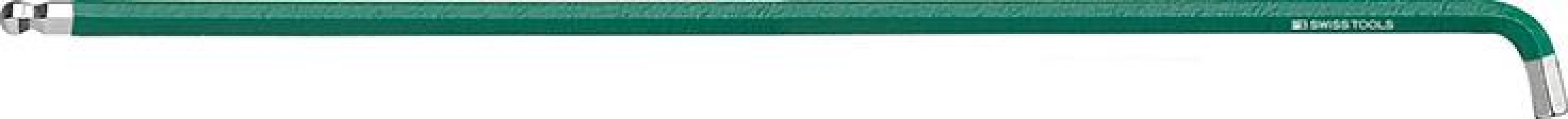 Krátky inbusový kľúč zahnutý 100° Rainbow s guľovou hlavou 2 mm PB Swiss Tools