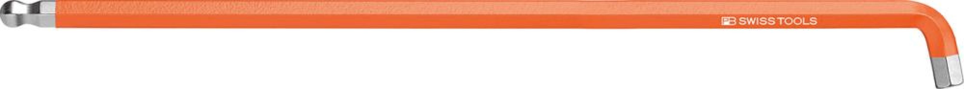 Krátky inbusový kľúč zahnutý 100° Rainbow s guľovou hlavou 5 mm PB Swiss Tools